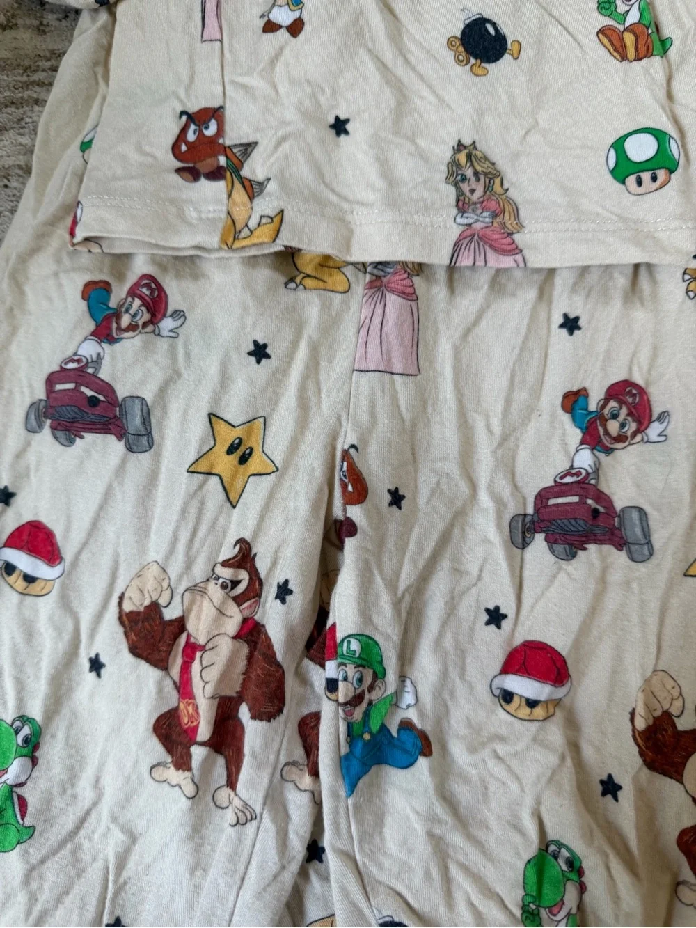 5T Velveteen Bunny Knots Super Mario Kids Bamboo Pajama Set